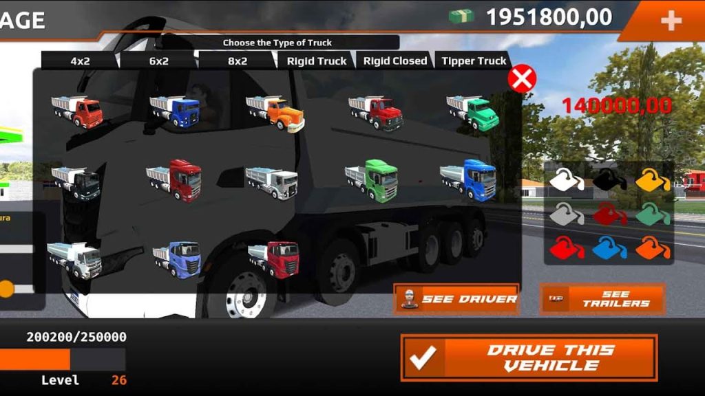 World Truck Driving Simulator Mod Apk vast variety of trucks
